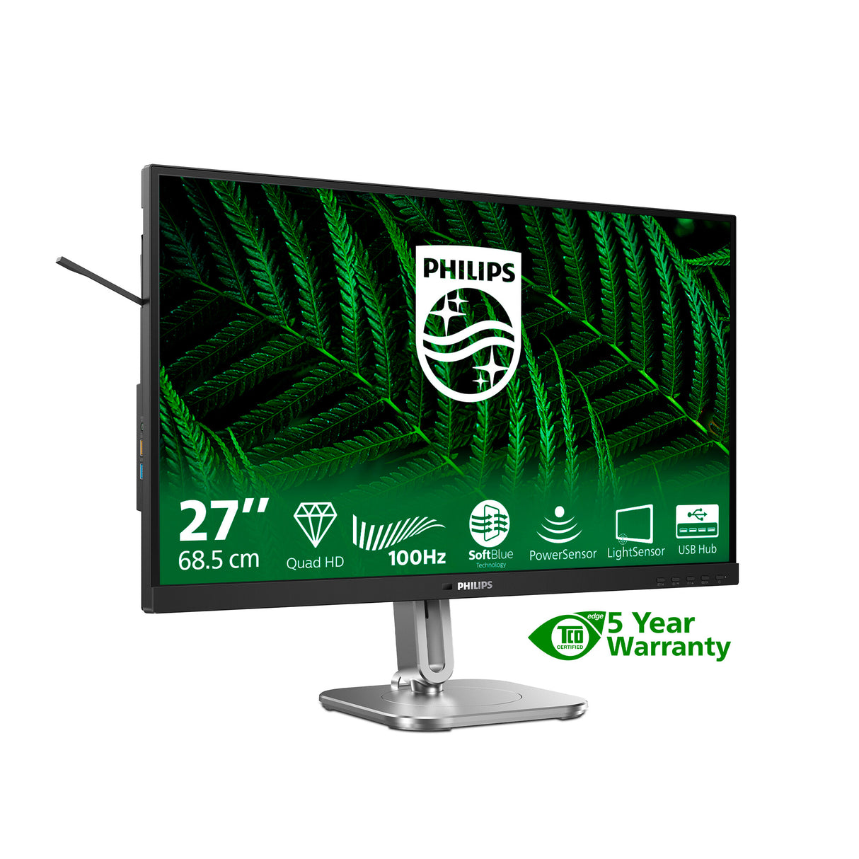 Philips 5000 series 27B2G5500/00 computer monitor 68.6 cm (27") 2560 x 1440 pixels Quad HD LCD Anthracite
