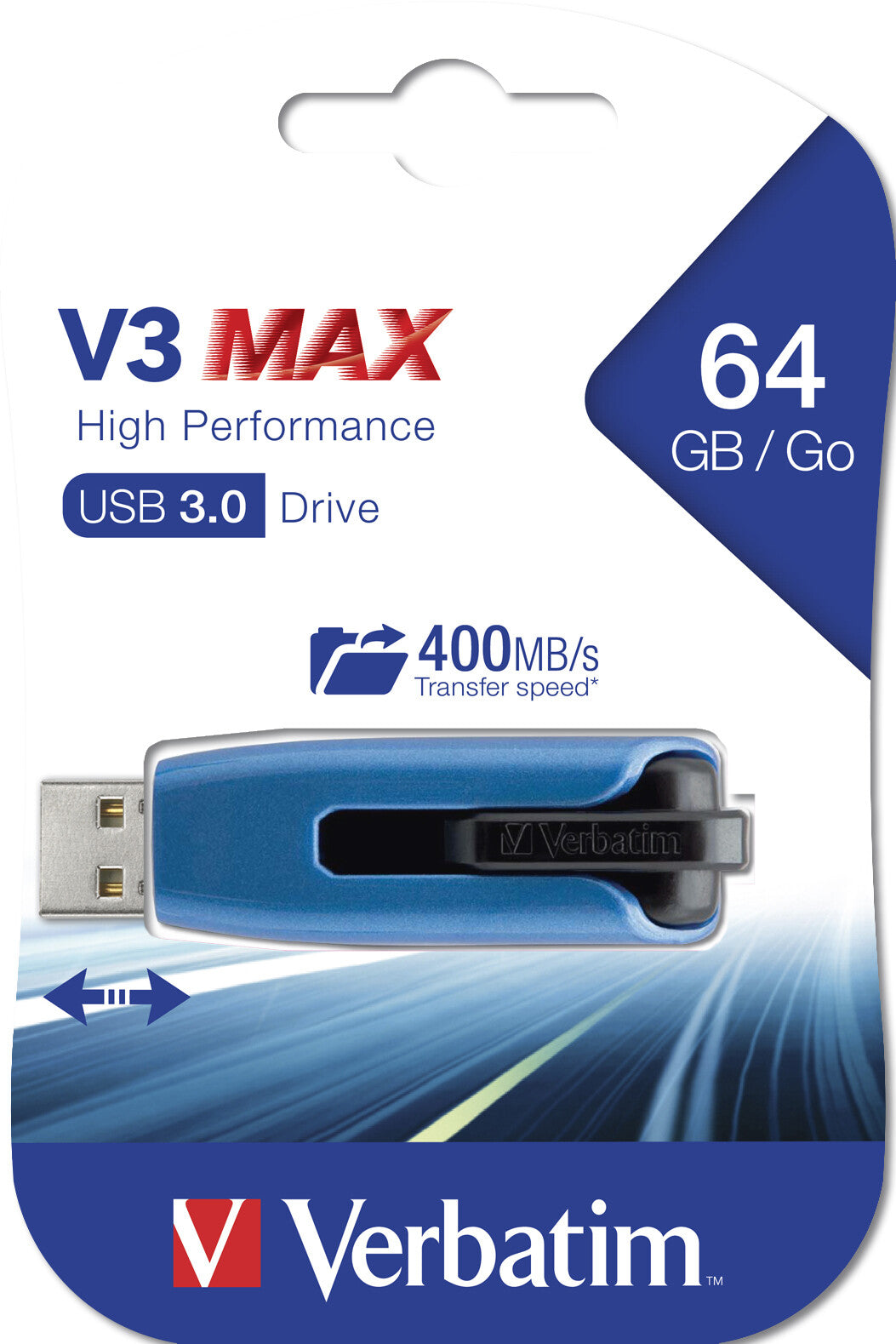 Verbatim V3 MAX - USB 3.0 Drive 64 GB - Blue