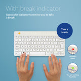 R-Go Tools Ergonomic keyboard R-Go Compact Break, compact keyboard with break software, QWERTY (UK), Bluetooth, white