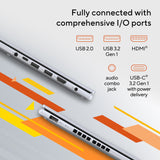 ASUS Vivobook 16 M1605YA-MB189W AMD Ryzen™ 5 5625U Laptop 40.6 cm (16") WUXGA 8 GB DDR4-SDRAM 512 GB SSD Wi-Fi 6E (802.11ax) Windows 11 Home Silver