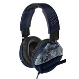 Turtle Beach Recon 70 Camo Blue Wired Multiplatform Gaming Headset for PS5, PS4, Xbox Series X or S, Xbox One and Mobile with 3.5mm Wired Connection, Flip-to-Mute Mic, 40mm Speakers
