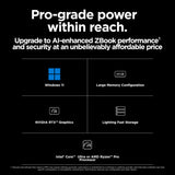 HP ZBook Power G11 Intel Core Ultra 7 155H Mobile workstation 40.6 cm (16") WUXGA 32 GB DDR5-SDRAM 1 TB SSD NVIDIA RTX 2000 Ada Wi-Fi 6E (802.11ax) Windows 11 Pro AI PC, AI Workstation Silver