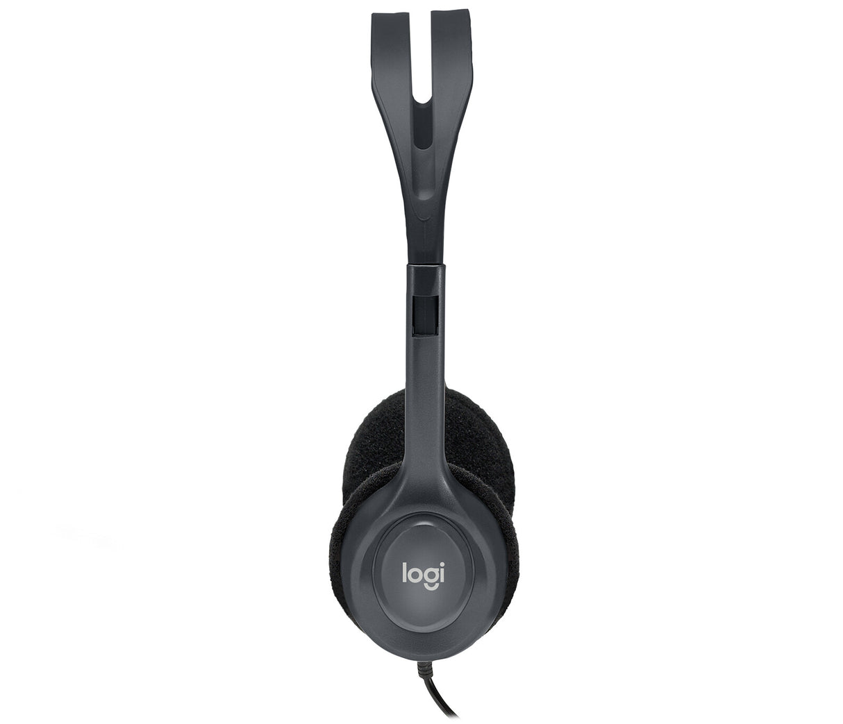 Casque filaire Logitech H111, son stéréo, prise audio 3,5 mm, microphone antibruit, noir