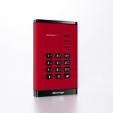 iStorage diskAshur³ HDD 5TB Red | Secure Portable Hard Drive | FIPS 140-3 Level 3 Complaint |Common Criteria EAL 5+ | PIN protected | AES-XTS 256-bit hardware encryption | GDPR, TAA Compliant | Dust/Water Resistant |