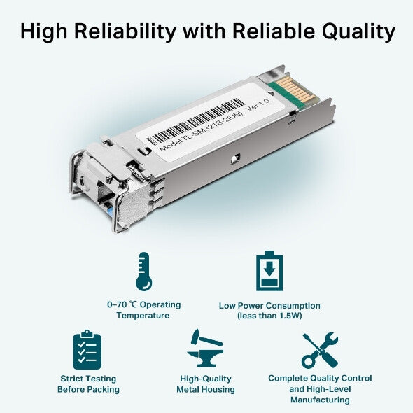 TP-Link TL-SM321B network transceiver module Fiber optic 1250 Mbit/s SFP