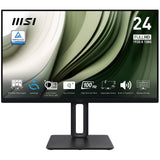 MSI Pro MP245PG 24 Inch Monitor, FHD (1920 x 1080), 100Hz, IPS, 1ms, 1x HDMI 1.4b, 1x DP 1.2a output, 1x D-Sub(VGA), Built-in Speakers, Anti-Glare, Anti-Flicker, Less Blue light, TÜV Certified, VESA, Kensington, 4-way adjustable stand, Black