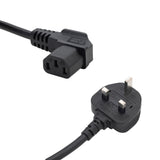 connektgear 3m UK Mains Power Cable - UK Plug to Right Angled C13 Socket