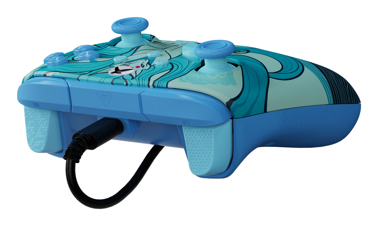 Turtle Beach Rematch Advanced Blue Kitsune Wired Gaming Controller for Xbox and PC – Powered Glow, Remappable Buttons, Hall-Effect Hair Triggers, 8ft Cable, Officially Licensed by Xbox