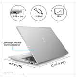 HP ZBook Firefly 14 G10 Intel® Core™ i7 i7-1355U Mobile workstation 35.6 cm (14") WUXGA 16 GB DDR5-SDRAM 512 GB SSD NVIDIA RTX A500 Wi-Fi 6E (802.11ax) Windows 11 Pro Silver