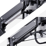 StarTech.com Crossbar Triple Monitor Desk Mount For Up To Three 27in Screens, VESA 75x75/100x100, Tool-Less Arm Adjustments, C-Clamp/Grommet, Spring-Assisted Arm