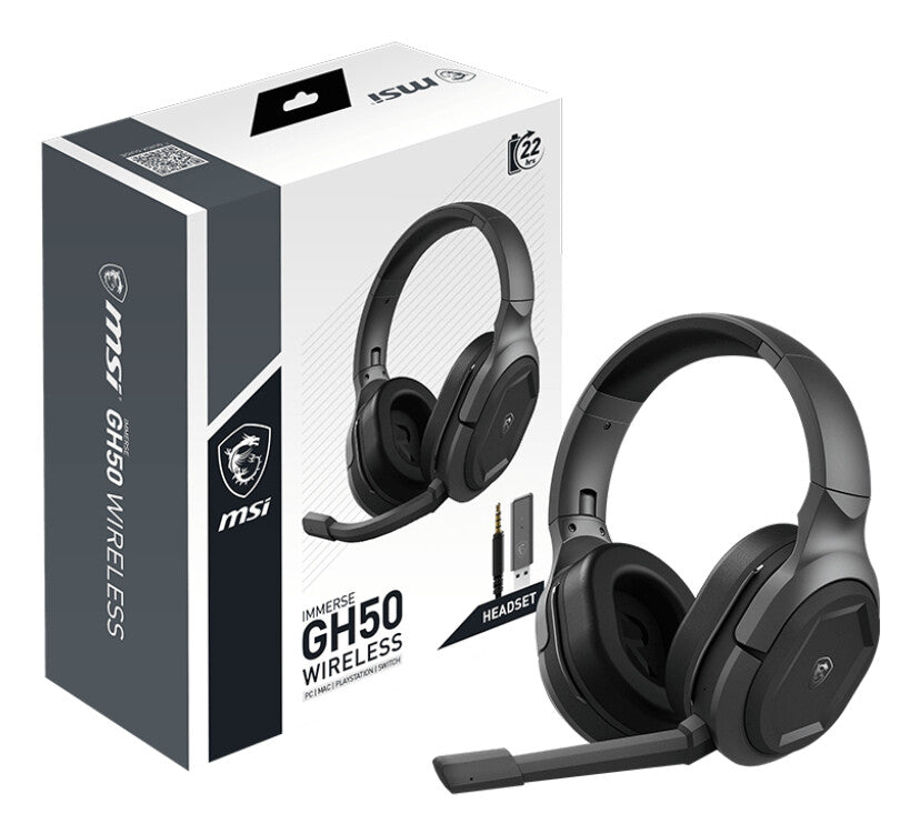 MSI Immerse GH50 Wireless Headset Head-band Gaming Black