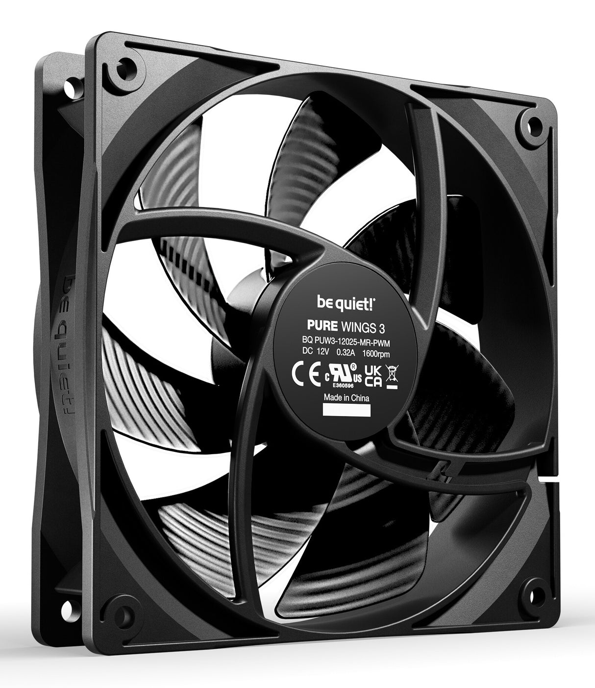 be quiet! Pure Wings 3 120 mm PWM Triple Pack Computer case Fan 12 cm Black 3 pc(s)