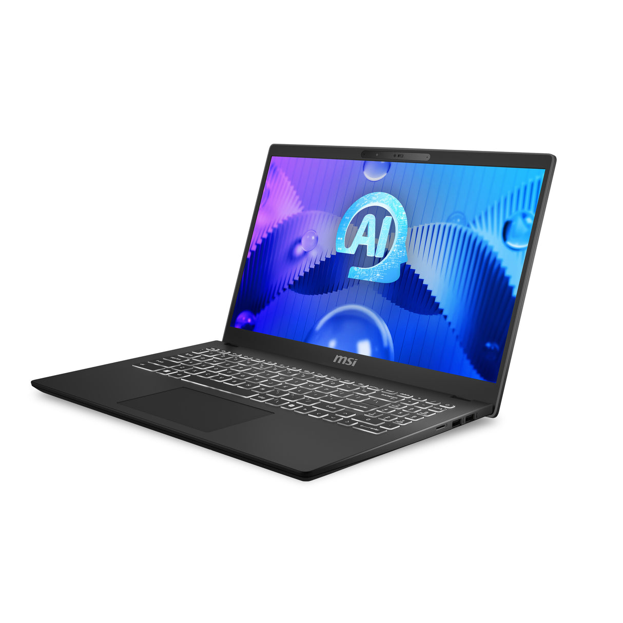 MSI Modern 15 H AI C1MG-002UK Intel Core Ultra 7 155H Laptop 39.6 cm (15.6") Full HD 16 GB DDR5-SDRAM 512 GB SSD Wi-Fi 6E (802.11ax) Windows 11 Home Black