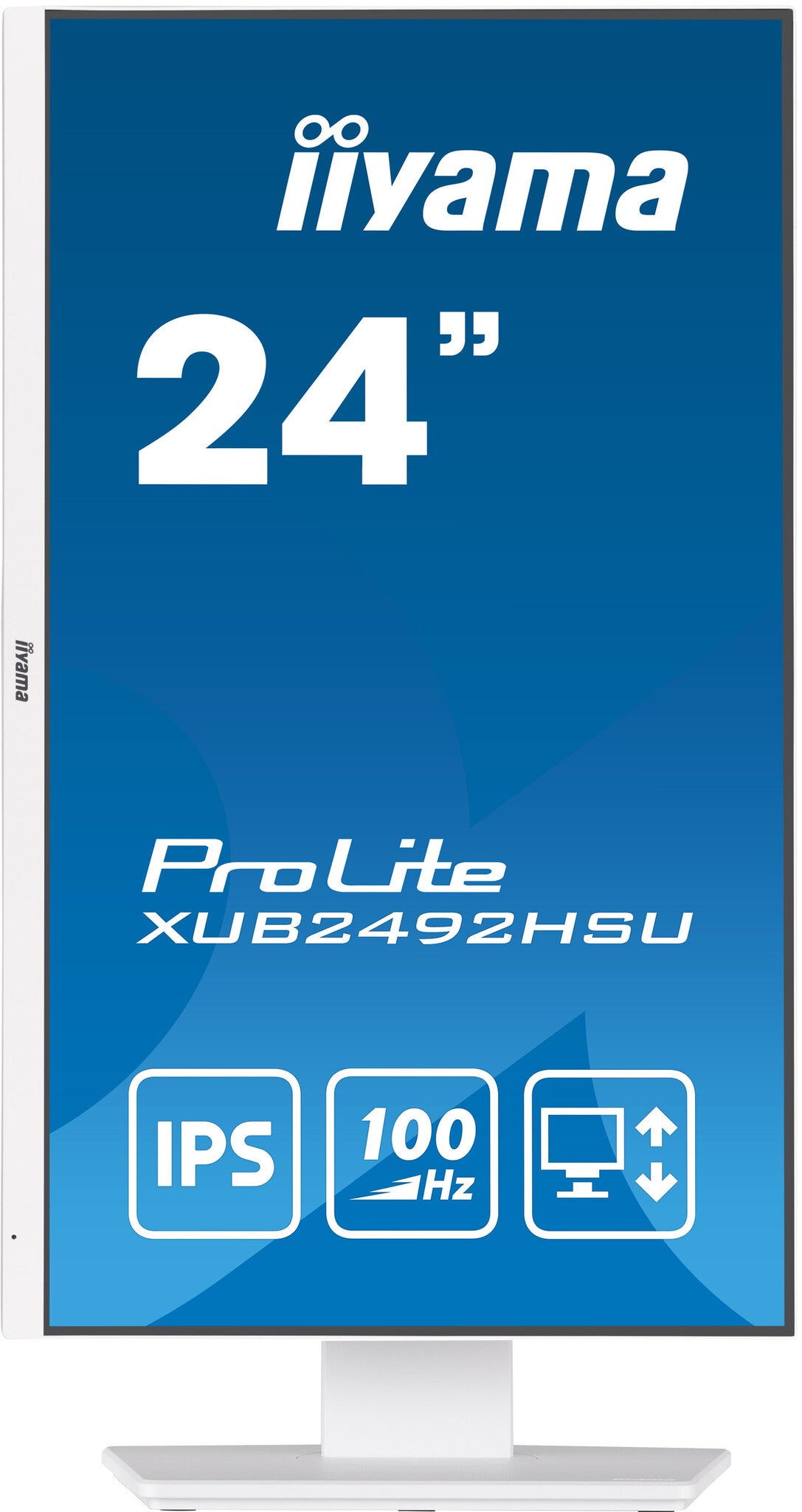 iiyama 24” IPS technology panel with 150mm height adjustable stand and 100Hz refresh rate