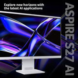 Acer Aspire S27-B All-in-One Desktop - Intel Ultra 5 226V, 16GB, 1TB SSD, Integrated Intel ARC Graphics, 27" QHD, Windows 11, White