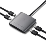 Satechi ST-H4CPDM interface hub USB Type-C 10000 Mbit/s Grey