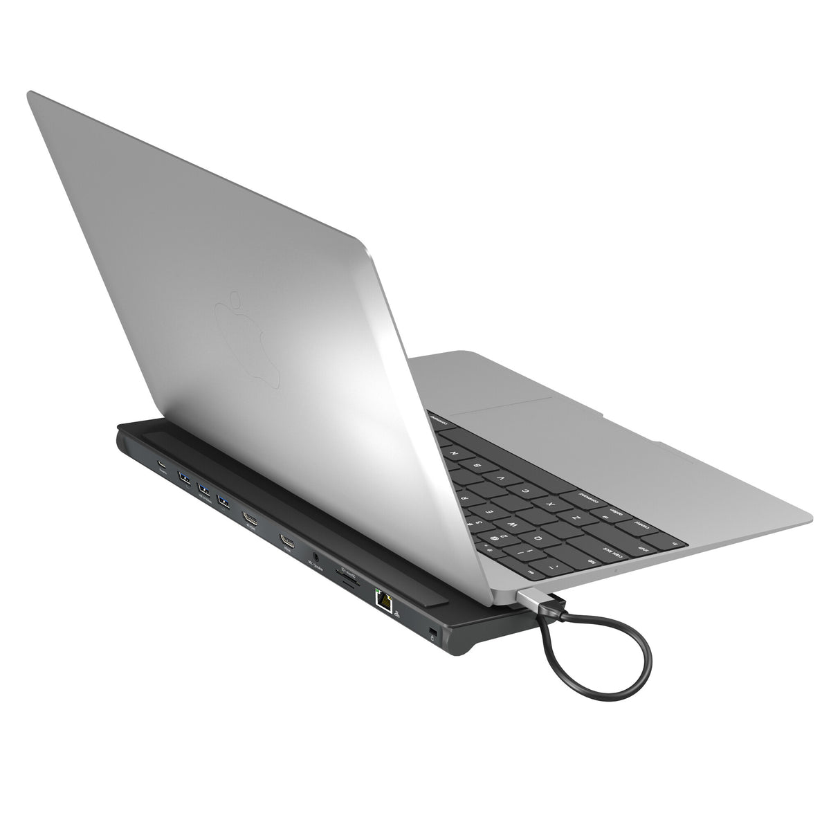j5create JCD542-N USB-C® Dual HDMI™ Docking Station, includes 2x HDMI ports and 4x USB ports, Grey & Black