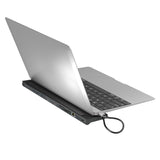 j5create JCD542-N USB-C® Dual HDMI™ Docking Station, includes 2x HDMI ports and 4x USB ports, Grey & Black