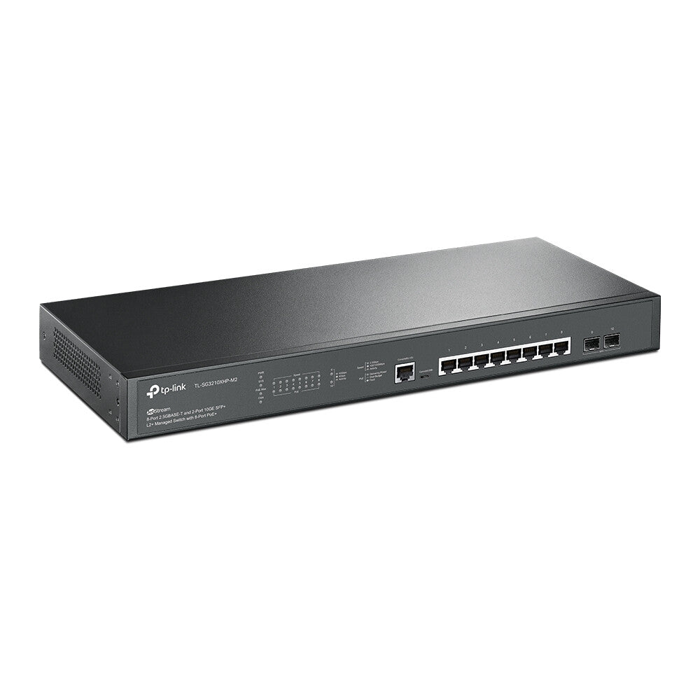 TP-Link JetStream 8-Port 2.5GBASE-T and 2-Port 10GE SFP+ L2+ Managed Switch with 8-Port PoE+