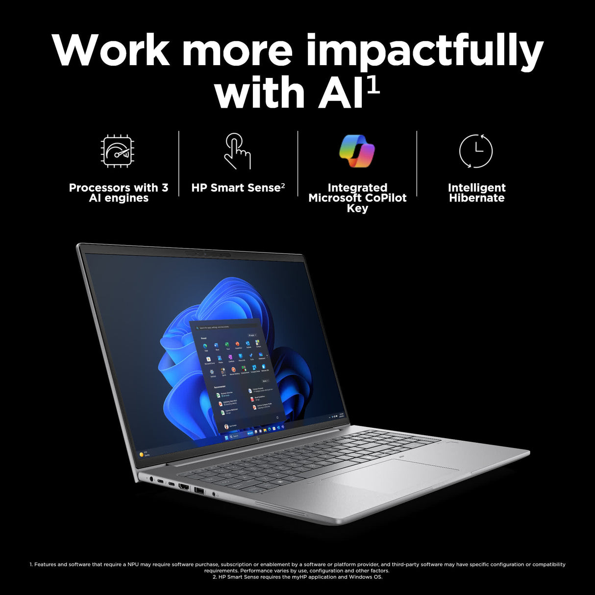 HP ZBook Power G11 Intel Core Ultra 9 185H Mobile workstation 40.6 cm (16") WUXGA 32 GB DDR5-SDRAM 1 TB SSD NVIDIA RTX 3000 Ada Wi-Fi 6E (802.11ax) Windows 11 Pro AI PC, AI Workstation Silver