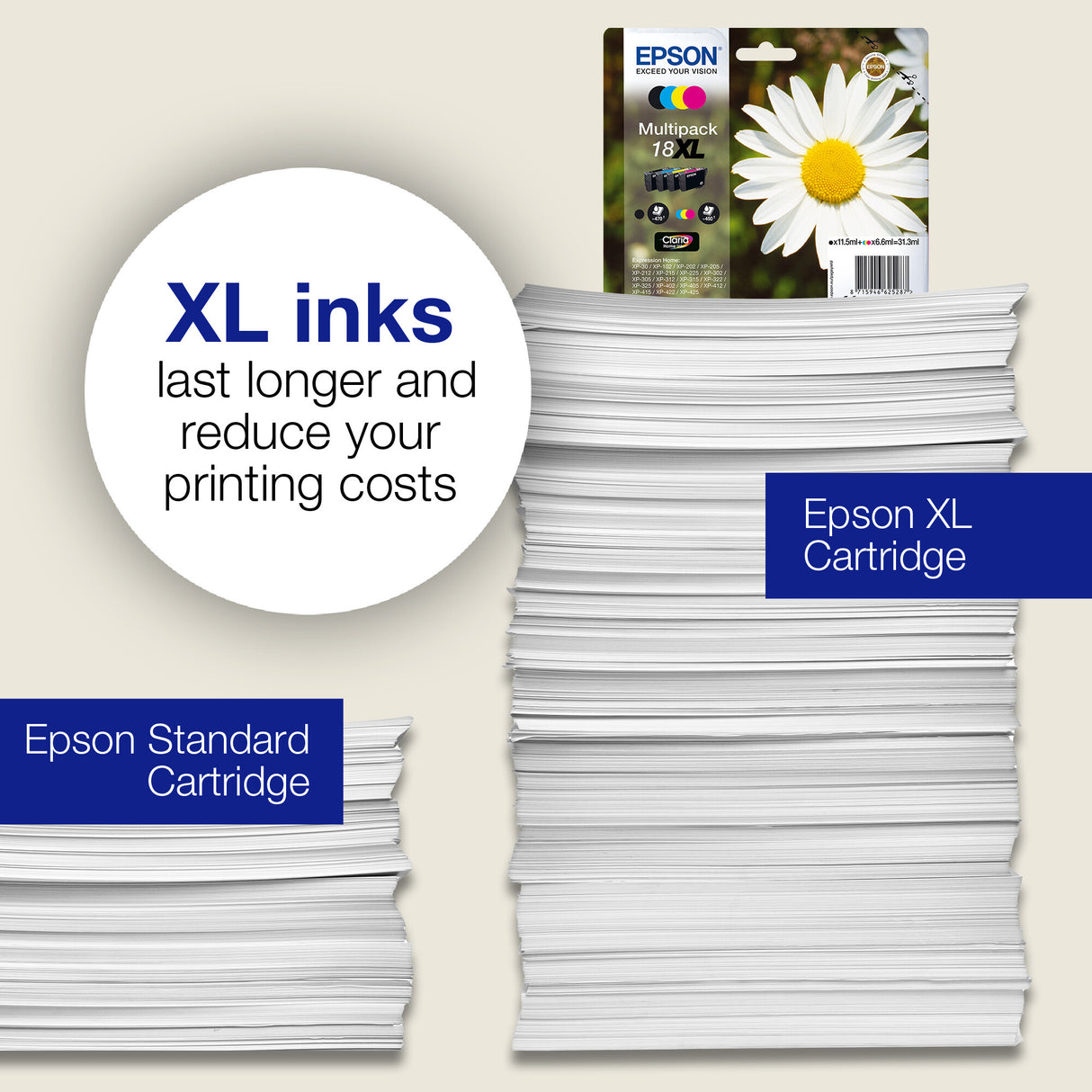 Epson Daisy 18XL Claria Home Single Magenta Ink
