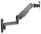 Manhattan Wall Mount for TV & Monitors (Spring Arm 3 pivots), For screens 17" to 32", VESA compatibility: 75x75mm and 100x100mm - check the dimensions of the four mounting holes on back of screen to ensure it fits, Max 8kg, Black, Bracket, Lifetime Warran