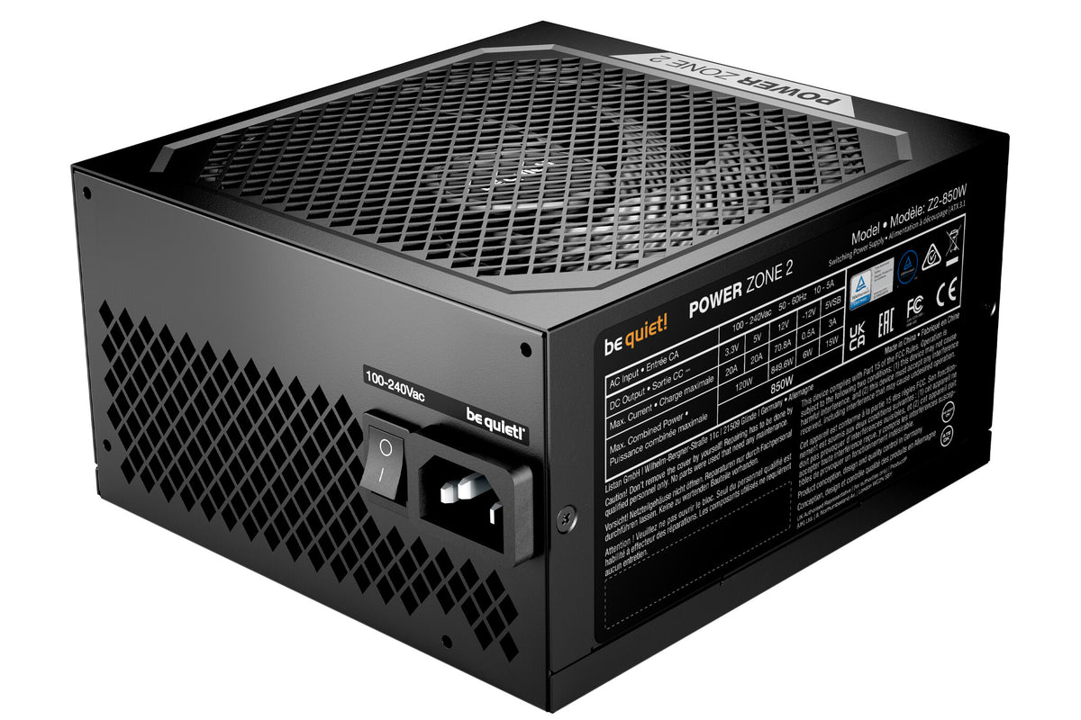 be quiet! Power Zone 2 850W power supply unit 20+4 pin ATX ATX Black