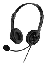 Genius HS-230U Headset Wired Head-band Office/Call center USB Type-C Black