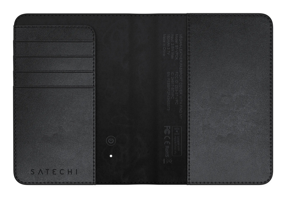 Satechi FindAll passport cover Black Vegan leather