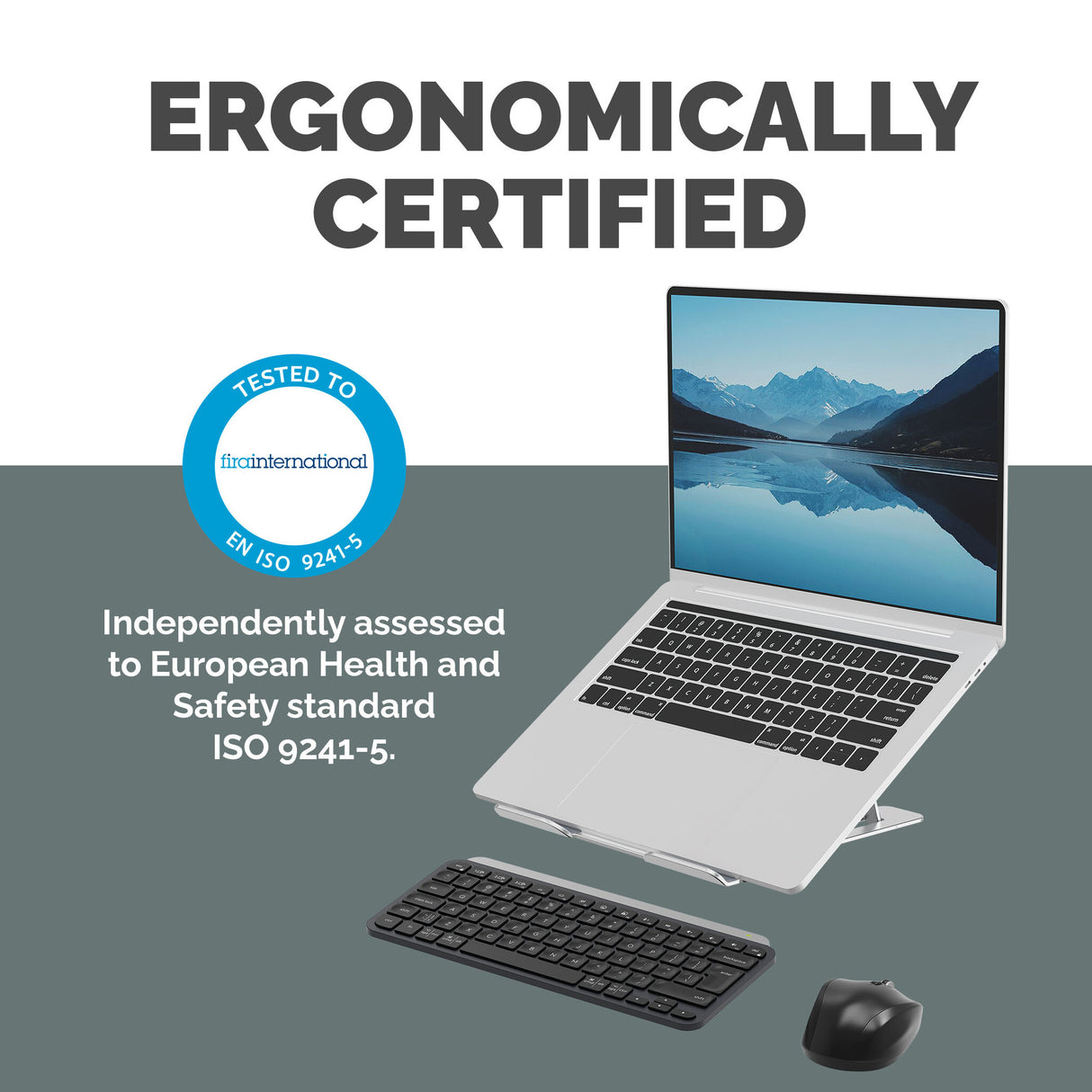 Fellowes Alumia Laptop Riser Portable Laptop Stand Max Size 15 inch Max Weight 5kg Silver