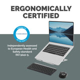 Fellowes Alumia Laptop Riser Portable Laptop Stand Max Size 15 inch Max Weight 5kg Silver