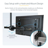 StarTech.com TV Ceiling Mount - Full-Motion Universal Hanging Single Screen Mount with Adjustable Telescopic Long Pole - Tilt / Swivel - VESA Bracket for 32”-75" Displays