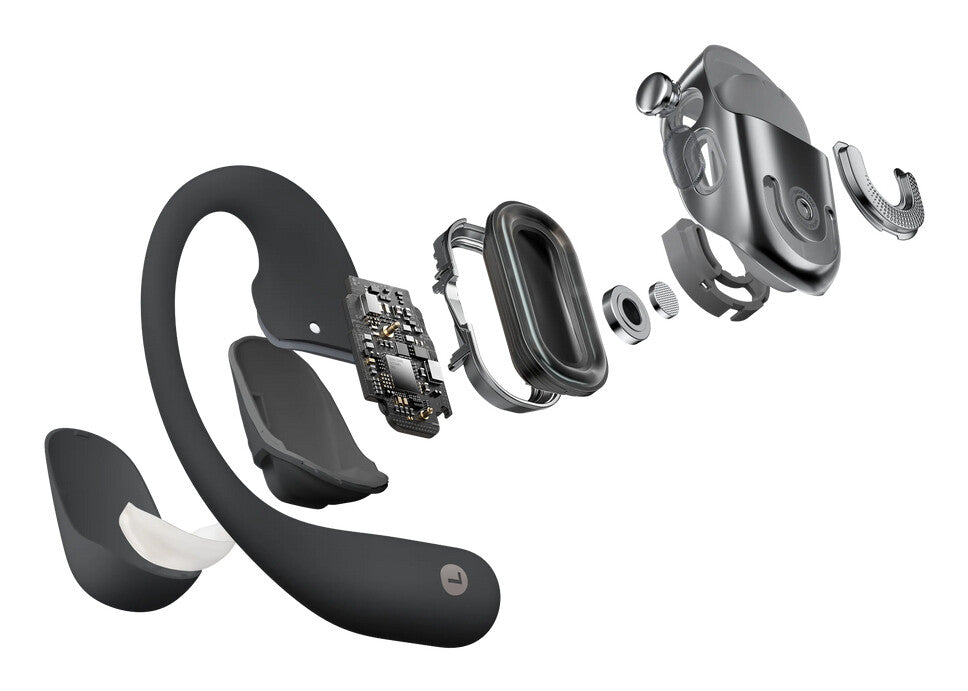 SHOKZ OpenFit 2 Headphones Wireless Ear-hook Calls/Music/Sport/Everyday Black