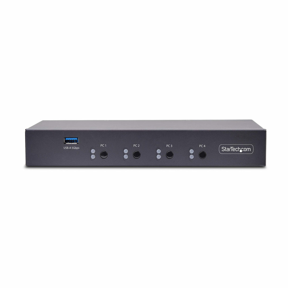 StarTech.com 4-Port KM Switch with Mouse Switching, USB Switch for Keyboard/Mouse, 3.5mm/USB Audio, Peripheral Sharing for 4 Computers, TAA Compliant