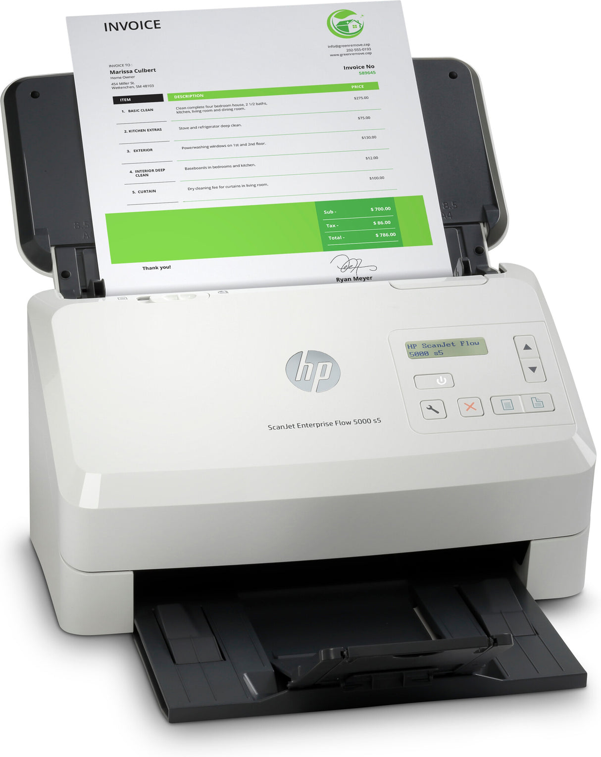 HP Scanjet Enterprise Flow 5000 s5 Sheet-fed scanner 600 x 600 DPI A4 White