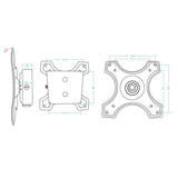 Manhattan Wall Mount for TV & Monitors (Fixed), For screens 10" to 32", VESA compatability: 75x75mm and 100x100mm - check the dimensions of the four mounting holes on back of screen to ensure it fits, Max 15kg, Black, Bracket