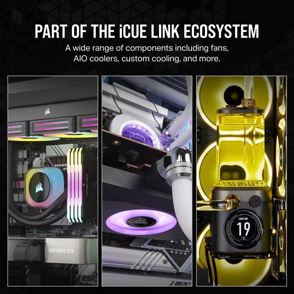 Corsair iCUE LINK RX140 RGB Computer case Fan 14 cm Black 2 pc(s)