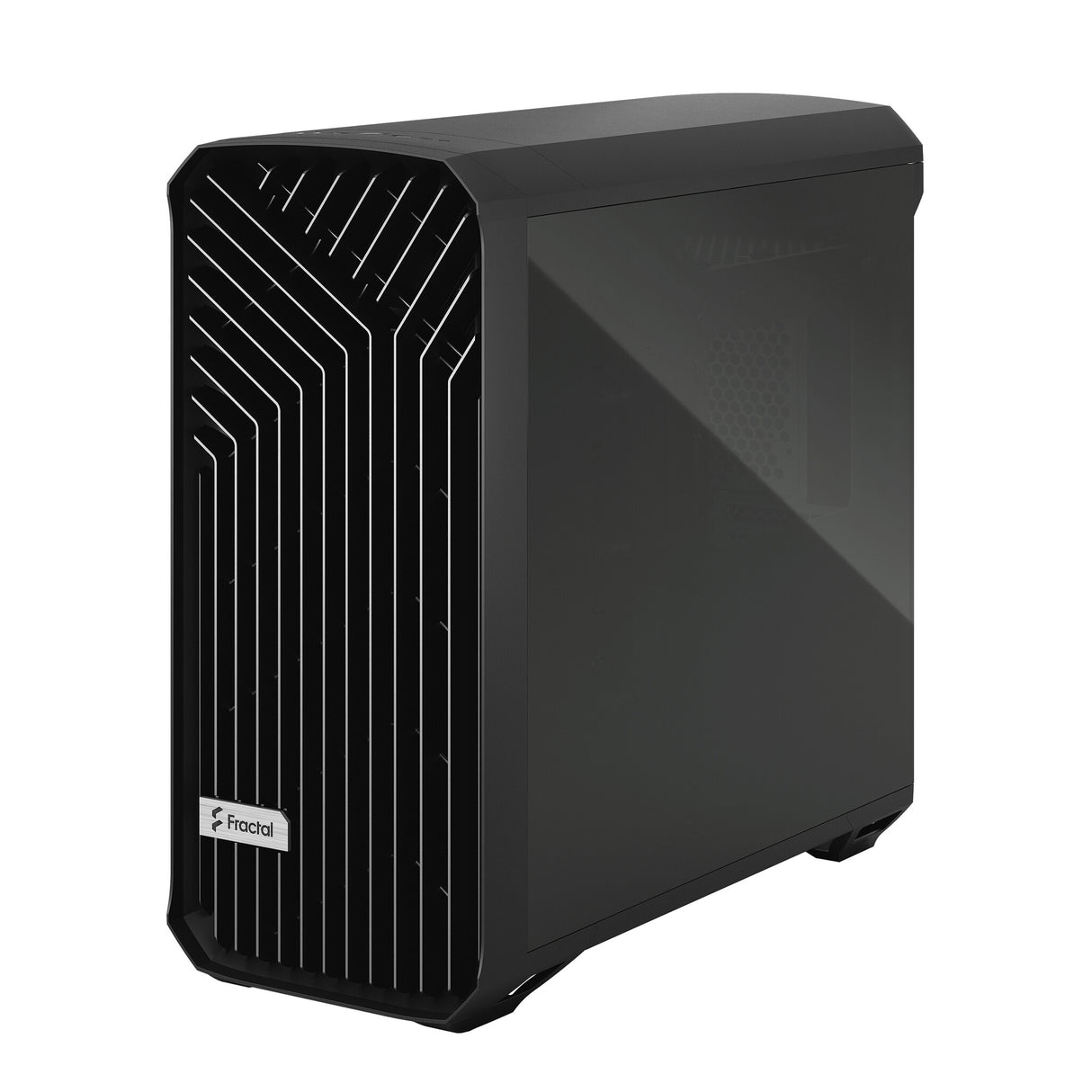 Fractal Design Torrent (Light TG) gabinete para juegos con ventanas de vidrio tintado claro, E-ATX, 5 ventiladores, concentrador de ventilador, tira RGB en cubierta de fuente de alimentación, rejilla frontal, USB-C