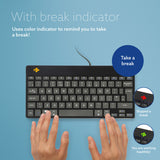 R-Go Tools Ergonomic keyboard R-Go Compact Break, compact keyboard with break software, QWERTY (UK), wired, black