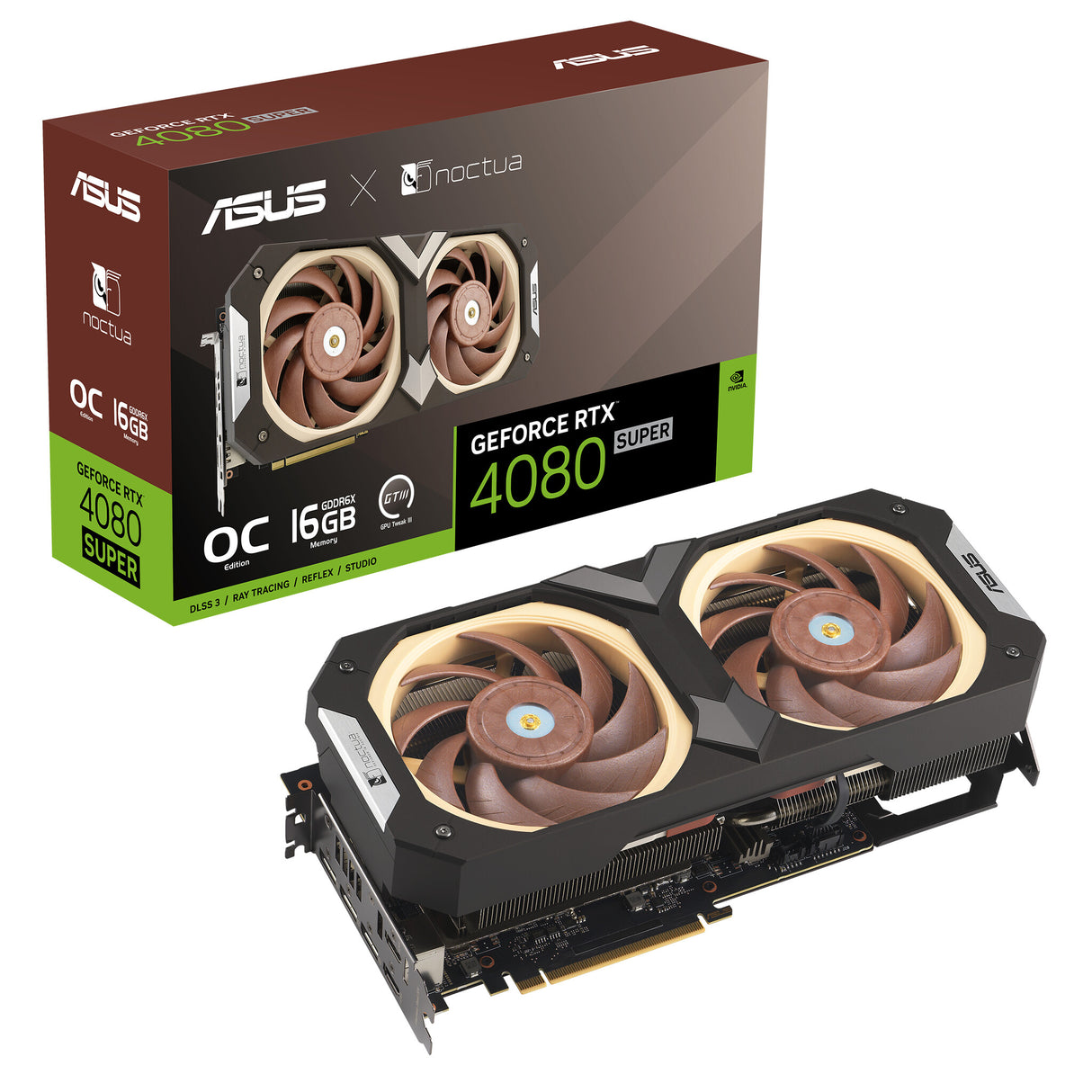 ASUS Noctua RTX4080 SUPER OC NVIDIA GeForce RTX 4080 SUPER 16 GB GDDR6X