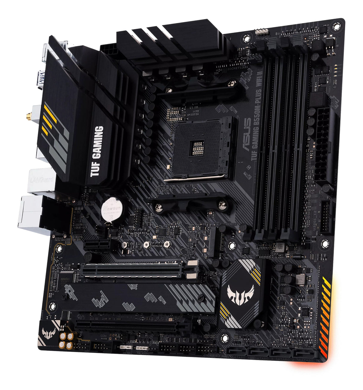 Asus TUF GAMING B550M-PLUS WIFI II, AMD B550, AM4, Micro ATX, 4 DDR4, HDMI, DP, AX Wi-Fi, 2,5 Go LAN, PCIe4, RVB, 2x M.2