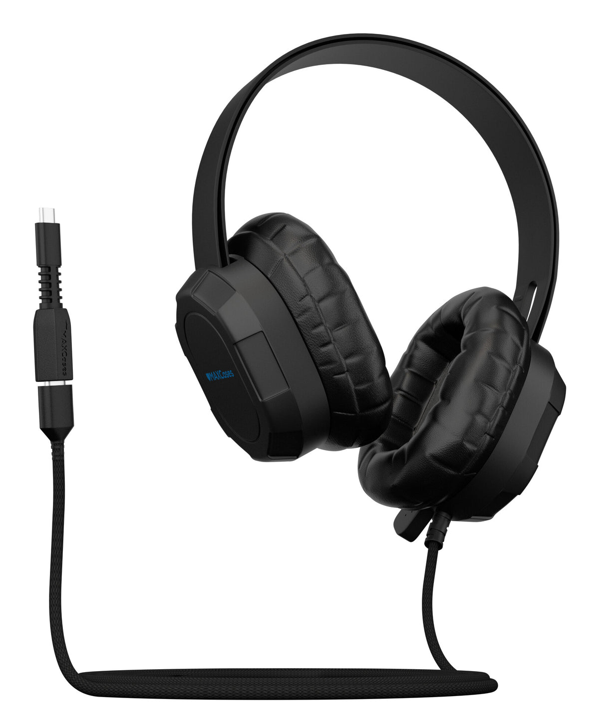MAXCases MCHPXUSBC headphones/headset Wired & Wireless Head-band Calls/Music USB Type-C Black