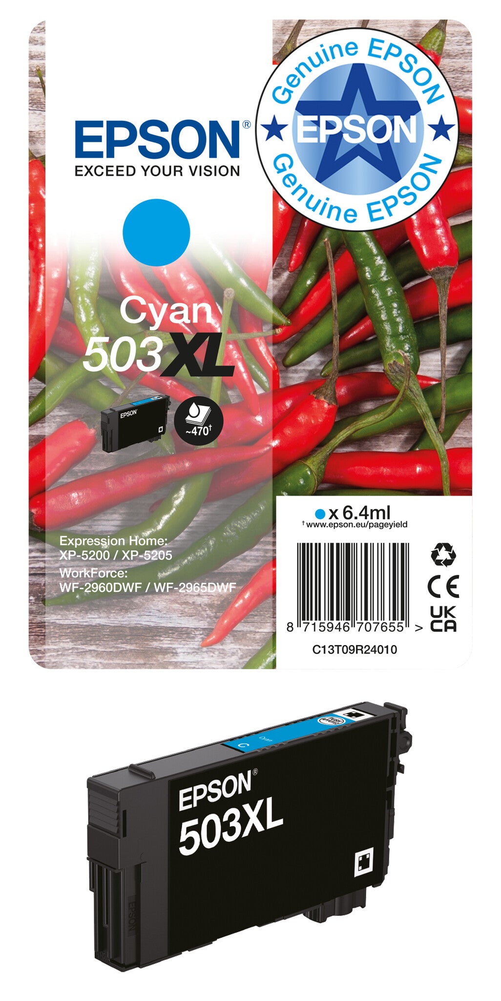 Epson Singlepack Cyan 503 Ink