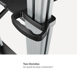 Manhattan Trolley Mound Stand for TV & Monitors, For screens: 37" to 100",VESA compatability:all between 200x200 to 1000x600mm -check the dimensions of the four mounting holes on back of screen to ensure it fits,Max 80kg,Height adjustable 1200 to 1600mm,L