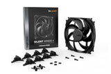¡tranquilizarse! Ventilador Silent Wings 4 PWM negro, 140 mm, 1100 RPM, conector de ventilador PWM de 4 pines, marco negro, aspas negras, aspas de ventilador optimizadas para un rendimiento de alta gama, 2 opciones de montaje