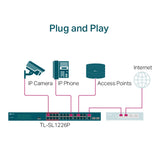 TP-Link 24-Port 10/100Mbps + 2-Port Gigabit Unmanaged PoE+ Switch