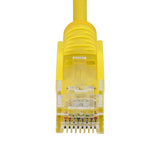 StarTech.com 2.5m Yellow Slim CAT6 Ethernet Cable, Snagless, 100W PoE, UTP, LSZH, 28AWG Pure Bare Copper Wire, Slim RJ45 Network Patch Cord w/Strain Reliefs, Fluke Tested