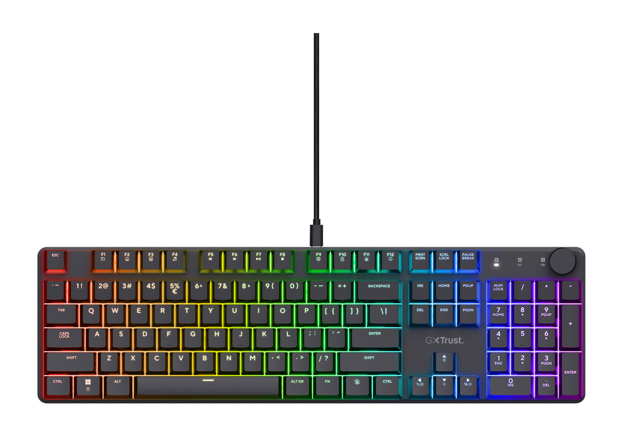 Trust GXT 866 Torix keyboard Gaming USB QWERTY UK English Black