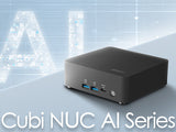 MSI Cubi NUC AI 1UMG Intel Core Ultra 7 155H (14th Gen - Core Ultra Series 1), Barebone, NUC, SFF, Mini Computer, HTPC, (NO RAM, NO Storage, NO OS), Intel Graphics/DDR5/Dual ThunderBolt 4/Dual HDMI/Dual LAN/WiFi 6E/BT 5.3/VESA - NUC AI 1UMG i7 155H BB