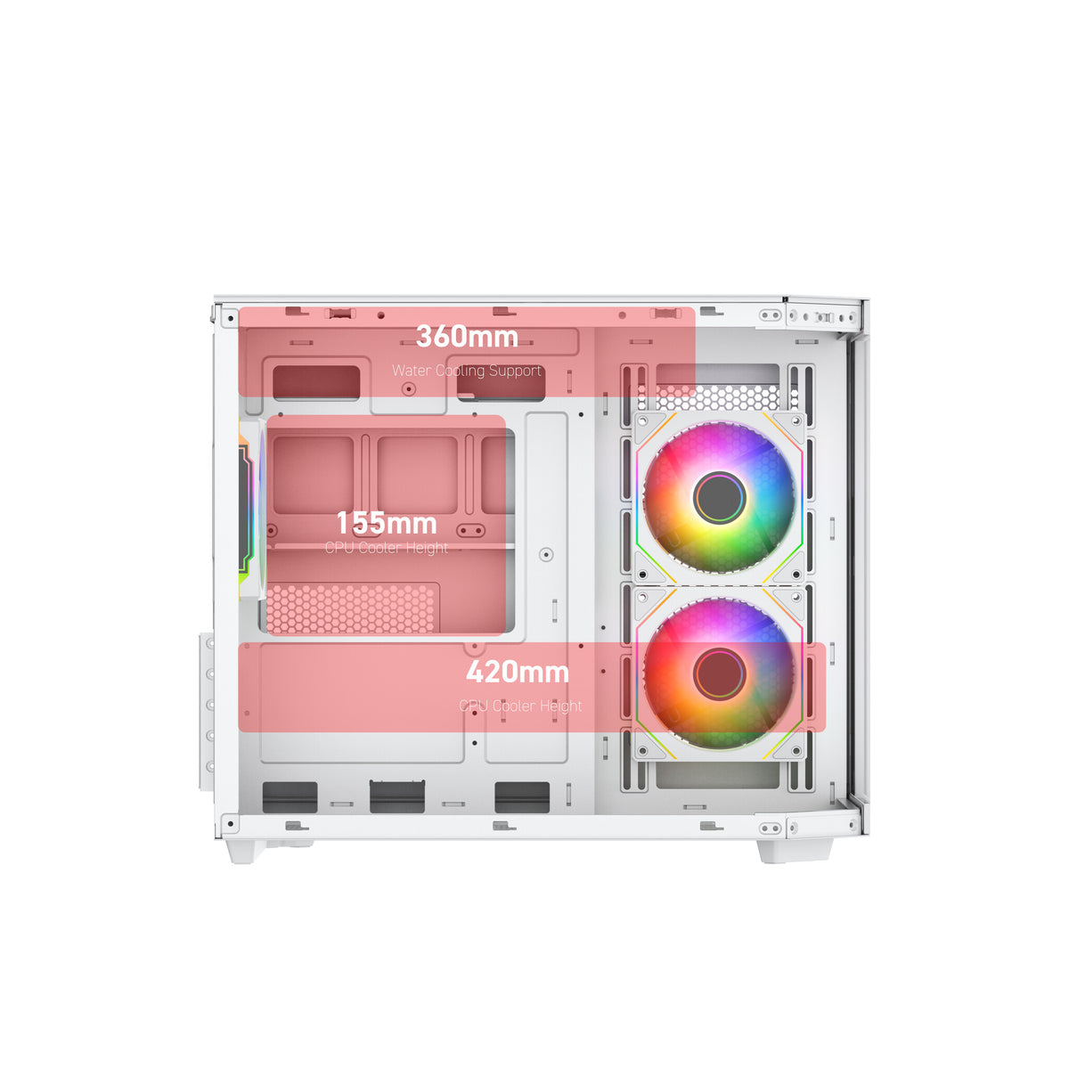 VIDA EDGE MINI MATX ARGB WHITE CASE Cube